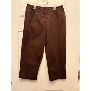 Liz Claiborne Audra size 12 brown Capri pants